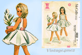 McCall 6832: 1960s Darling Toddler Girls Party Dress Sz 3 Vintage Sewing Pattern