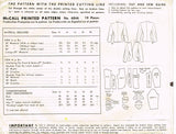 McCall 6846: 1940s Stunning Misses Tailored Jacket 32 B Vintage Sewing Pattern