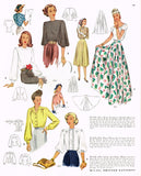 McCall 6923: 1940s Misses Blouse w Puff Sleeves Sz 34 B Vintage Sewing Pattern - Vintage4me2
