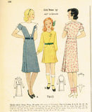 McCall 7015: 1930s Uncut Girls Art Deco Dress Size 8 Vintage Sewing Pattern