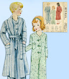 McCall Pattern 7064: 1930s Girls Housecoat & PJs Sz 8 Vintage Sewing Pattern
