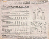 1940s Vintage McCall Sewing Pattern 7212 Misses Street Dress Size 16 34 Bust