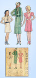 1930s Original Vintage McCall Pattern 7334 Toddler Girls Dress & Jacket Size 6