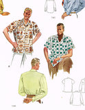 McCall's 7499: 1940s Classic Men's Sports Shirt Sz MED Vintage Sewing Pattern
