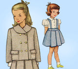 McCall 7807: 1940s Uncut Toddler Girls Suit Size 4 Vintage Sewing Pattern - Vintage4me2