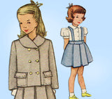 McCall 7807: 1940s Toddler Girls Suit Size 6 Original Vintage Sewing Pattern - Vintage4me2