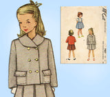 McCall 7807: 1940s Uncut Toddler Girls Suit Size 4 Vintage Sewing Pattern - Vintage4me2