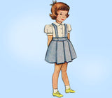McCall 7807: 1940s Toddler Girls Suit Size 3 Original Vintage Sewing Pattern - Vintage4me2