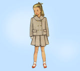 McCall 7807: 1940s Uncut Toddler Girls Suit Size 4 Vintage Sewing Pattern - Vintage4me2