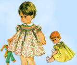 1960s Vintage McCalls Sewing Pattern 7842 Uncut Baby Girls Smocked Dress Size 6 mos