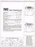 1960s Vintage McCalls Sewing Pattern 7842 Uncut Baby Girls Smocked Dress Size 6 mos