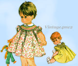 1960s Vintage McCalls Sewing Pattern 7842 Uncut Baby Girls Smocked Dress Size 6 mos