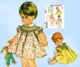 1960s Vintage McCalls Sewing Pattern 7842 Uncut Baby Girls Smocked Dress Size 6 mos