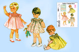 1960s Vintage McCalls Sewing Pattern 7842 Uncut Baby Girls Smocked Dress Size 6 mos