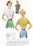 McCall Pattern 7902: 1940s Misses Tucked Blouse Sz 32 B Vintage Sewing Pattern - Vintage4me2 