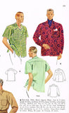 McCall's 7906: 1940s Classic Men's Sports Shirt Sz Small Vintage Sewing Pattern