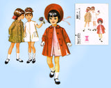 1960s Vintage McCall's Sewing Pattern 8001 Uncut Toddler Girls Dress and Coat Size 3