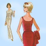 1960s Vintage McCall's Sewing Pattern 8012 Uncut Misses Evening Gown Sz 38 Bust