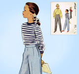 McCall 8059: 1950s Uncut Little Girls Pants or Slack Sz 8 Vintage Sewing Pattern - Vintage4me2