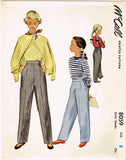 McCall 8059: 1950s Uncut Little Girls Pants or Slack Sz 8 Vintage Sewing Pattern - Vintage4me2