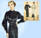 McCall 8074: 1930s Tunic Dress w Batwing Sleeves Size 40B Vintage Sewing Pattern - Vintage4me2