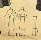 McCall 8074: 1930s Tunic Dress w Batwing Sleeves Size 40B Vintage Sewing Pattern