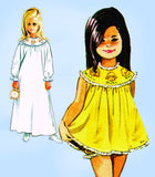 1960s Vintage McCalls Sewing Pattern 8352 Uncut Toddler Girls Nightgown & Pjs Sz 6