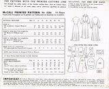 1950s Vintage McCall's Sewing Pattern 8386 Uncut Misses Shirtwaist Dress Sz 36 B