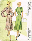 1950s Vintage McCall's Sewing Pattern 8386 Uncut Misses Shirtwaist Dress Sz 36 B