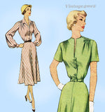 1950s Vintage McCall's Sewing Pattern 8386 Uncut Misses Shirtwaist Dress Sz 36 B