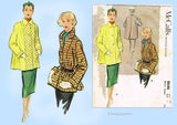 McCall 8646: 1950s High Fashion Misses Coat Size 32 Bust Vintage Sewing Pattern