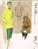 McCall 8646: 1950s High Fashion Misses Coat Size 32 Bust Vintage Sewing Pattern