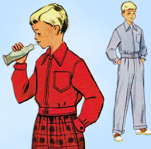 McCall's 8746: 1950s Toddler Boys Suit w Battle Jacket Sz6 Vintage Sewing Pattern - Vintage4me2