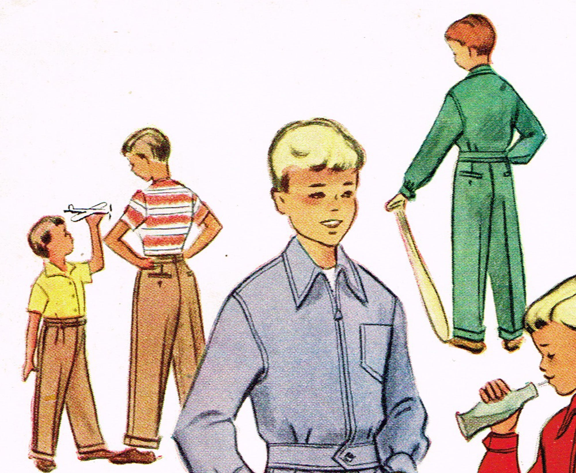 Pattern 8746 McCall's 8746: 1950s Toddler Boys Suit Size 6 Vintage Sewing Pattern ...