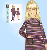 1960s Vintage McCall's Sewing Pattern 8870 Toddler Girls High Yoke Dress Size 5 - Vintage4me2