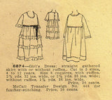 1910s Original Vintage McCall Pattern 8874 WWI Toddler Girls Edwardian Dress Sz4