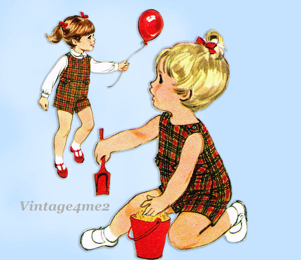 McCall 8930: 1960s Uncut Baby Helen Lee Playsuit Sz1 Vintage Sewing Pattern
