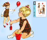 McCall 8930: 1960s Uncut Baby Helen Lee Playsuit 6mos Vintage Sewing Pattern