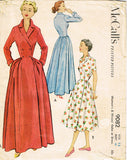 1950s Vintage McCall's Sewing Pattern 9082 Misses Housecoat or Dress Size 30 B - Vintage4me2