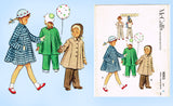 McCall's 9093: 1950s Cute Toddler's Coat & Slacks Size 6 Vintage Sewing Pattern