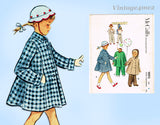 McCall's 9093: 1950s Cute Toddler's Coat & Slacks Size 6 Vintage Sewing Pattern