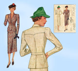 McCall 9148: 1930s Uncut Misses Tailored Suit Sz 38 Bust Vintage Sewing Pattern