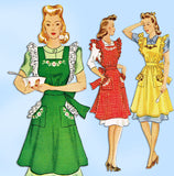 McCall 917: 1940s Cute Misses WWII Pinafore Apron Size 32-34 Bust Sewing Pattern