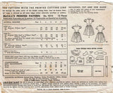 1950s Vintage McCalls Sewing Pattern 9210 Little Girls Shirtwaist Dress Size 10