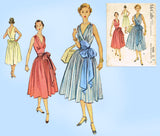 McCalls 9228: 1950s Misses Wrap Around Sun Dress Sz 30 B Vintage Sewing Pattern