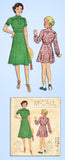 1930s Vintage McCall Sewing Pattern 9398 Charming Little Girls Dress Size 8