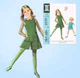 1960s Vintage McCall's Sewing Pattern 9439 Toddler Girls Jumper w Shorts Size 6 - Vintage4me2