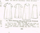 McCall 9577: 1920s Rare Infants Slip Gertrude Petticoat Antique Sewing Pattern