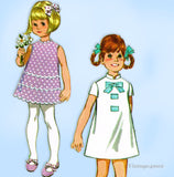 McCall 9590: 1960s Uncut Toddler Girls 6 Way Dress Size 2 Vintage Sewing Pattern