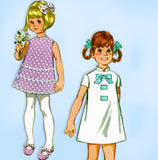 McCall 9590: 1960s Uncut Toddler Girls 6 Way Dress Size 2 Vintage Sewing Pattern